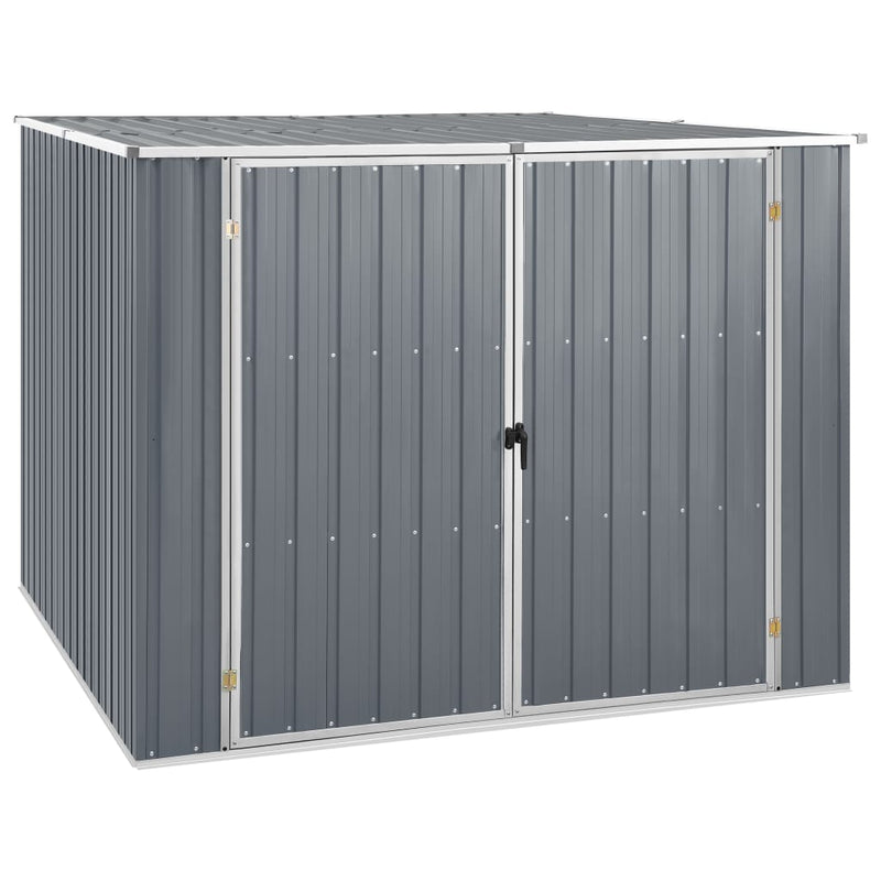 Vidaxl Garden Shed 195x198x159 cm grigio galvanizzato