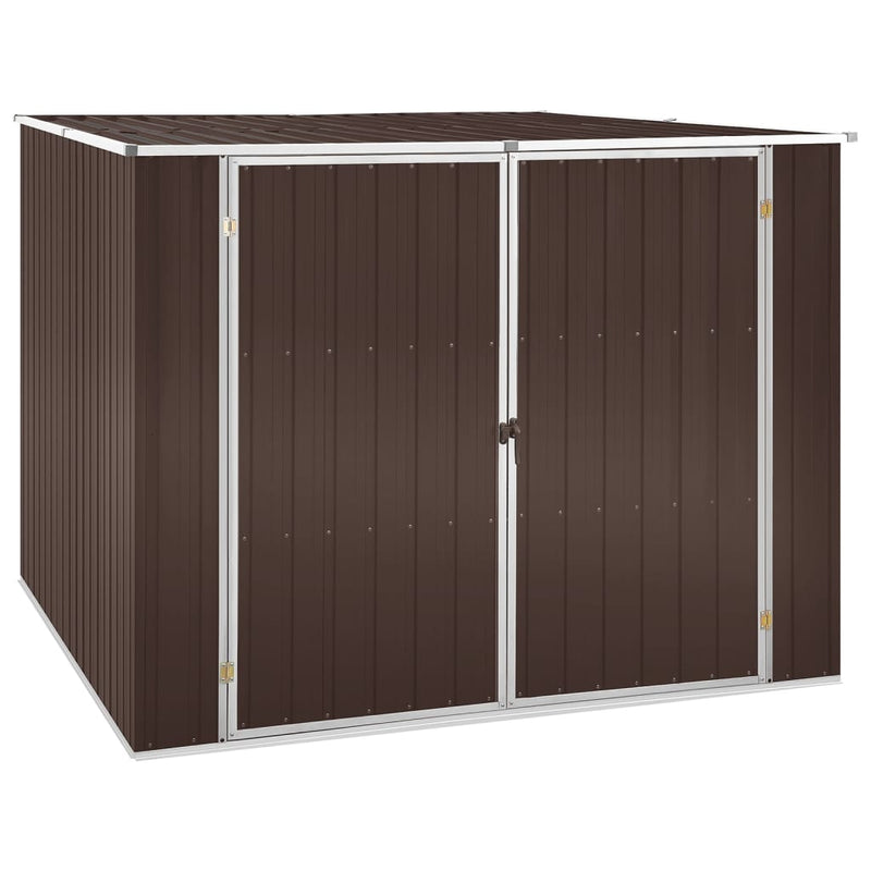 Vidaxl Garden Shed 195x198x159 cm de acero galvanizado marrón