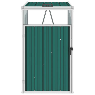 Vidaxl afvalbakberging 72x81x121 cm staal groen