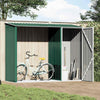 Vidaxl brandhoutschuur 245x98x159 cm gegalvaniseerd staal groen