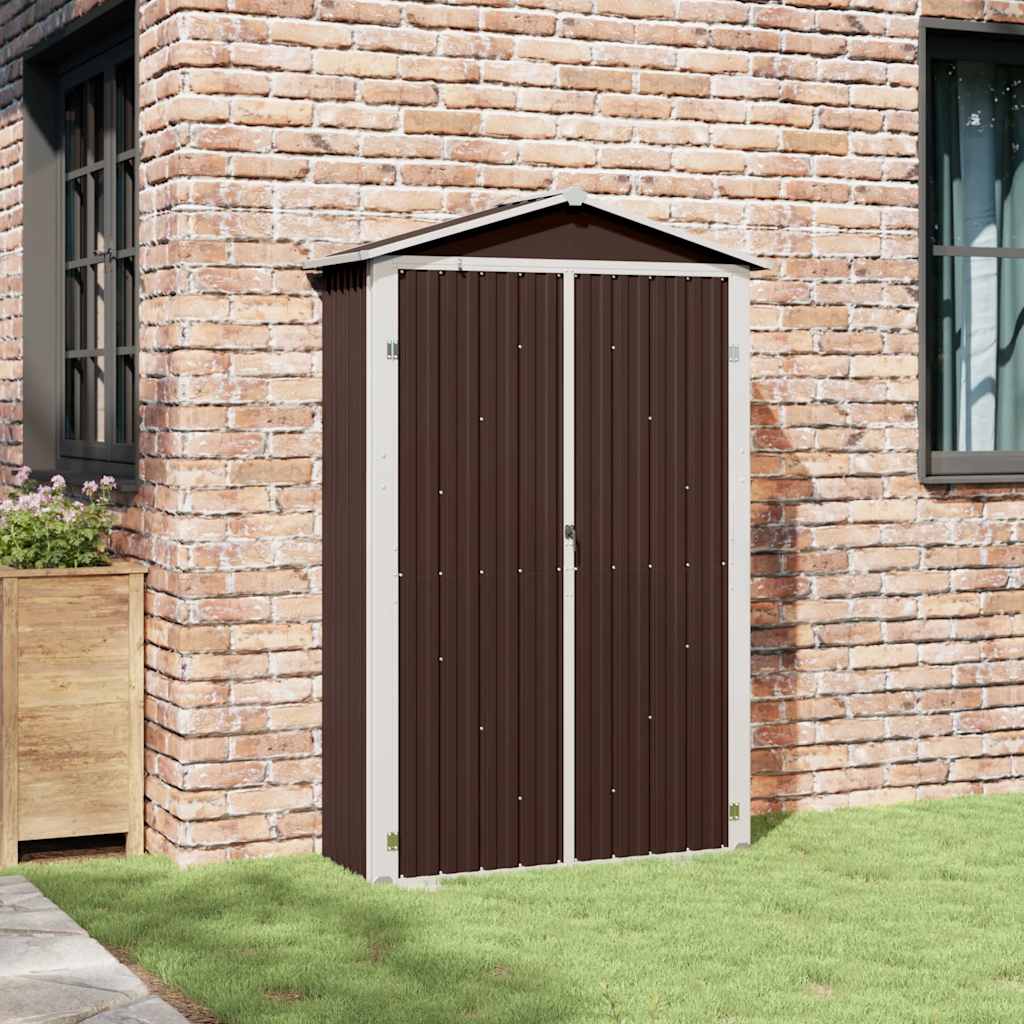 Vidaxl tuinschuur 116x45x175 cm gegalvaniseerd staal bruin