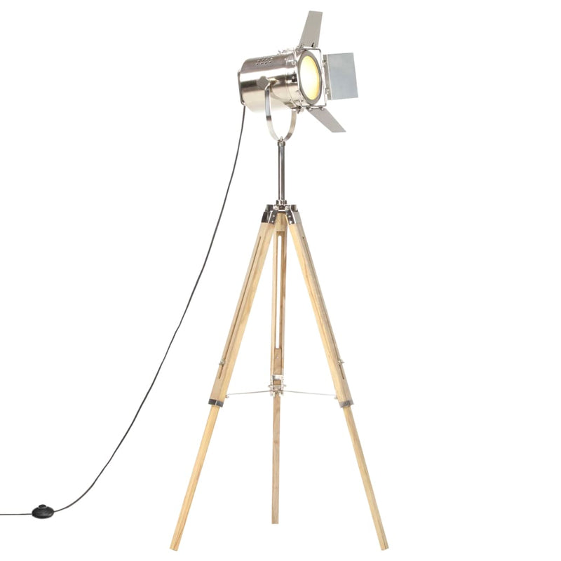 Lámpara de frase de Vidaxl Driepoot 140 cm de madera de mango sólida