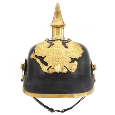 Vidaxl Pickelhaube replica germanica larp acciaio nero