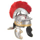 VidaXL elmo da soldato replica romana in acciaio color argento