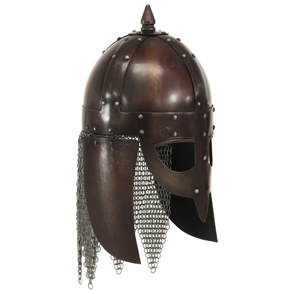 Vidaxl Viking Helmet Replica Larp Steel Copper Cope