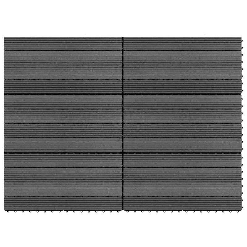 Vidaxl tegels 6 st 1m² 60x30 cm hkc grijs