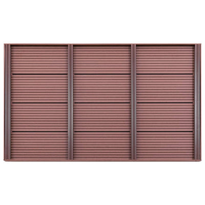 Elemento de piso Vidaxl para Solardouche 101x63x5.5 cm HKC Brown