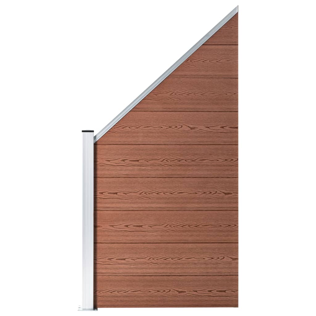Panel de cerca de Vidaxl 95x (105-180) CM HKC Brown