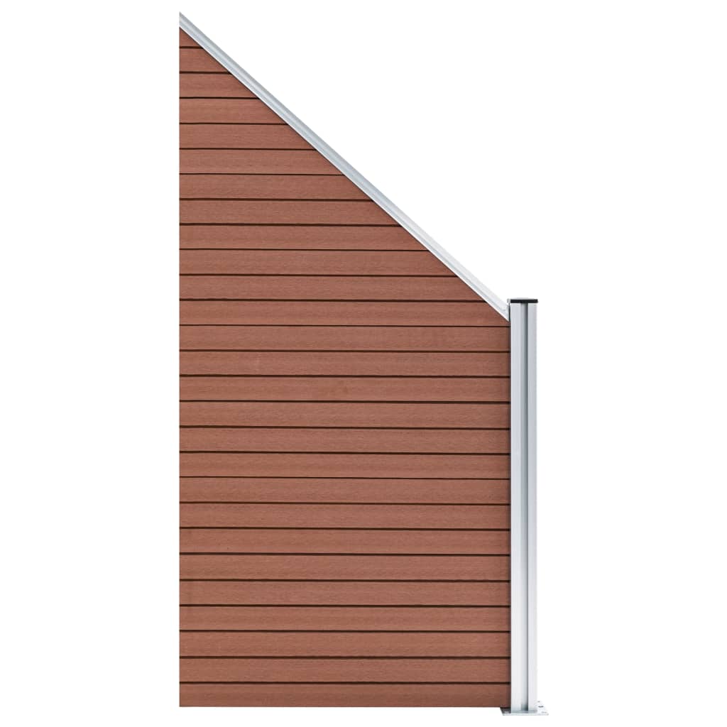 Panel de cerca de Vidaxl 95x (105-180) CM HKC Brown