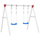 Vidaxl schommelset met 2 zitjes 38x16 cm polyetheen blauw