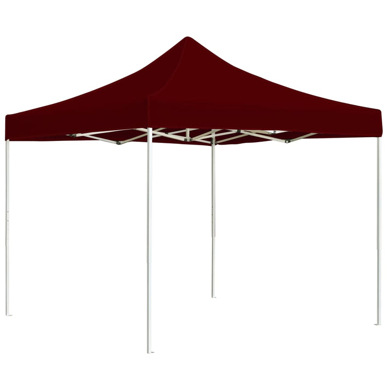 Vidaxl PartyTent profesionalmente plegable 2x2 m de aluminio Burdeos rojo