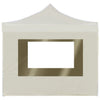 Vidaxl PartyTent plegable con paredes de 2x2 m de crema de aluminio