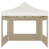 Vidaxl partytent inklapbaar met wanden 2x2 m aluminium crème