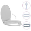 Asiento de inodoro Vidaxl de color suave ovalado gris claro