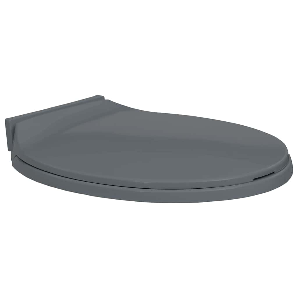 Vidaxl toiletbril soft-close ovaal grijs