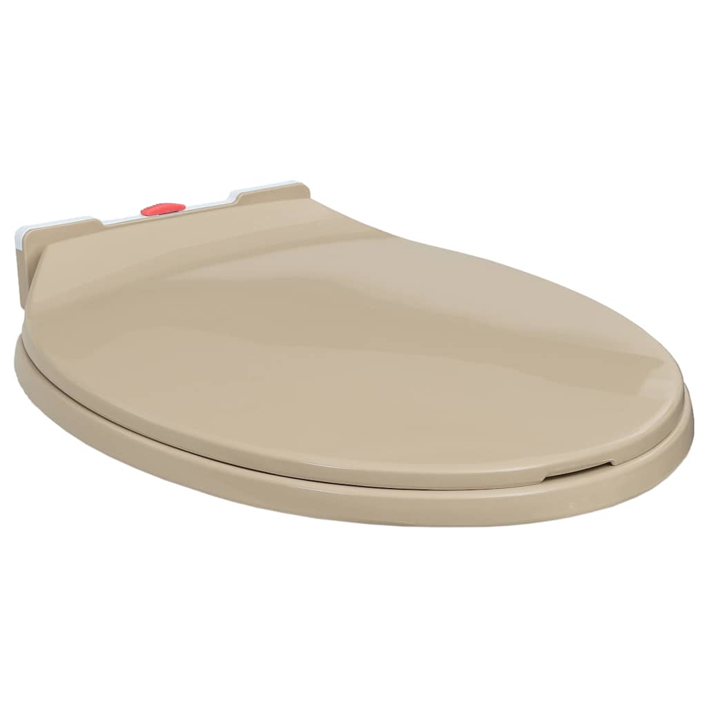 Vidaxl toiletbril soft-close en quick-release ovaal beige
