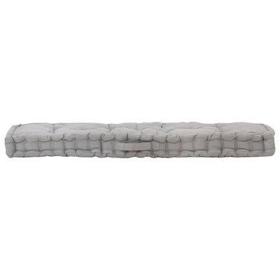 Vidaxl Pallet Floor Cushion 120x40x7 cm de algodón gris