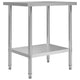Mesa de trabajo de cocina de Vidaxl 80x60x85 cm de acero inoxidable