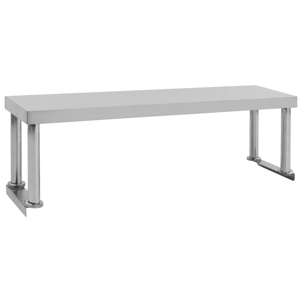 Vidaxl Aumento per la tabella di lavoro 120x30x35 cm in acciaio inossidabile