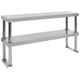 Vidaxl Aumento per lavoro Tabella 2 strati 120x30x65 cm in acciaio inossidabile