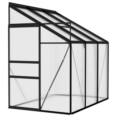Vidaxl Greenhouse 3.8 m³ de antracita de aluminio
