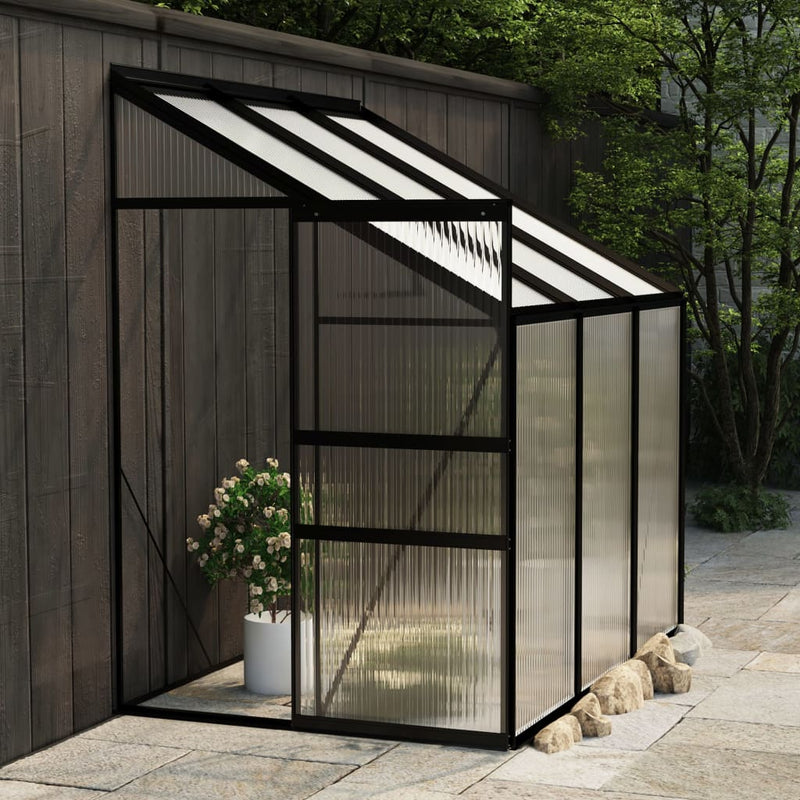 Vidaxl Greenhouse 3.8 m³ de antracita de aluminio
