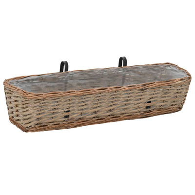 Vidaxl Balcony Bins 2 st 80 cm vimini con rivestimento PE