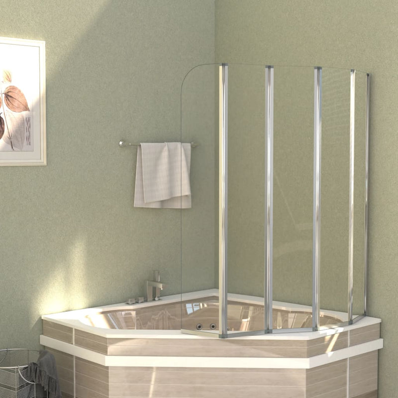 Muro de baño Vidaxl 120x140 cm de vidrio endurecido transparente
