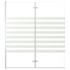 Vidaxl Bath Wall Rayado de 120x140 cm de vidrio endurecido