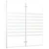 Vidaxl Bath Wall Rayado de 120x140 cm de vidrio endurecido