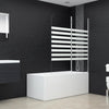 Vidaxl Bath Wall Rayado de 120x140 cm de vidrio endurecido