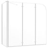 Vidaxl Bath Wall 120x69x130 cm vetro indurito trasparente