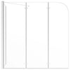 Vidaxl Bath Wall 120x69x130 cm vetro indurito trasparente