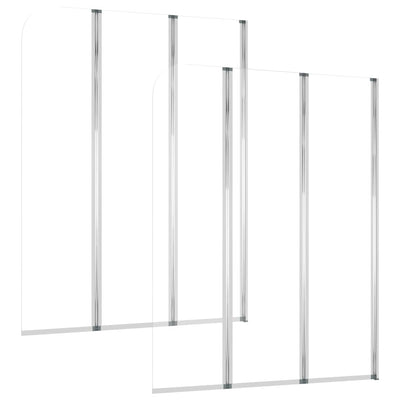 Pareti da bagno vidaxl 2 st 104x130 cm vetro temprato trasparente