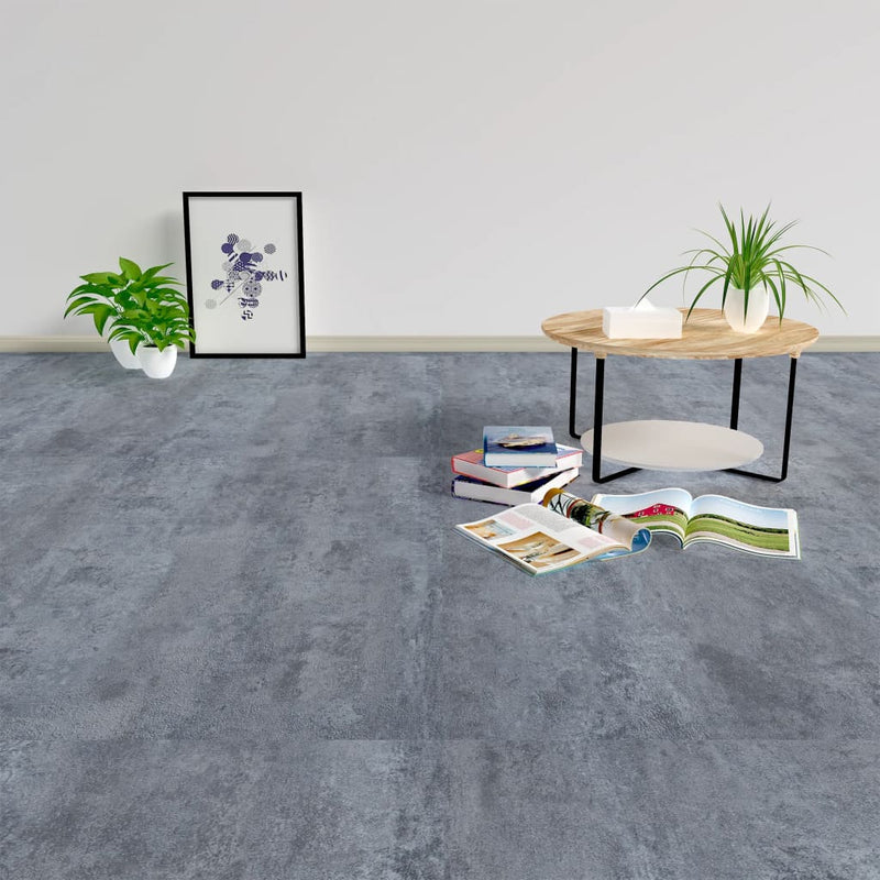 Vidaxl Piso de piso Autoadhesivo 5.11 m² PVC Mármol Patrón gris