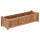 Jardinera vidaXL elevada teca maciza 100x30x25 cm