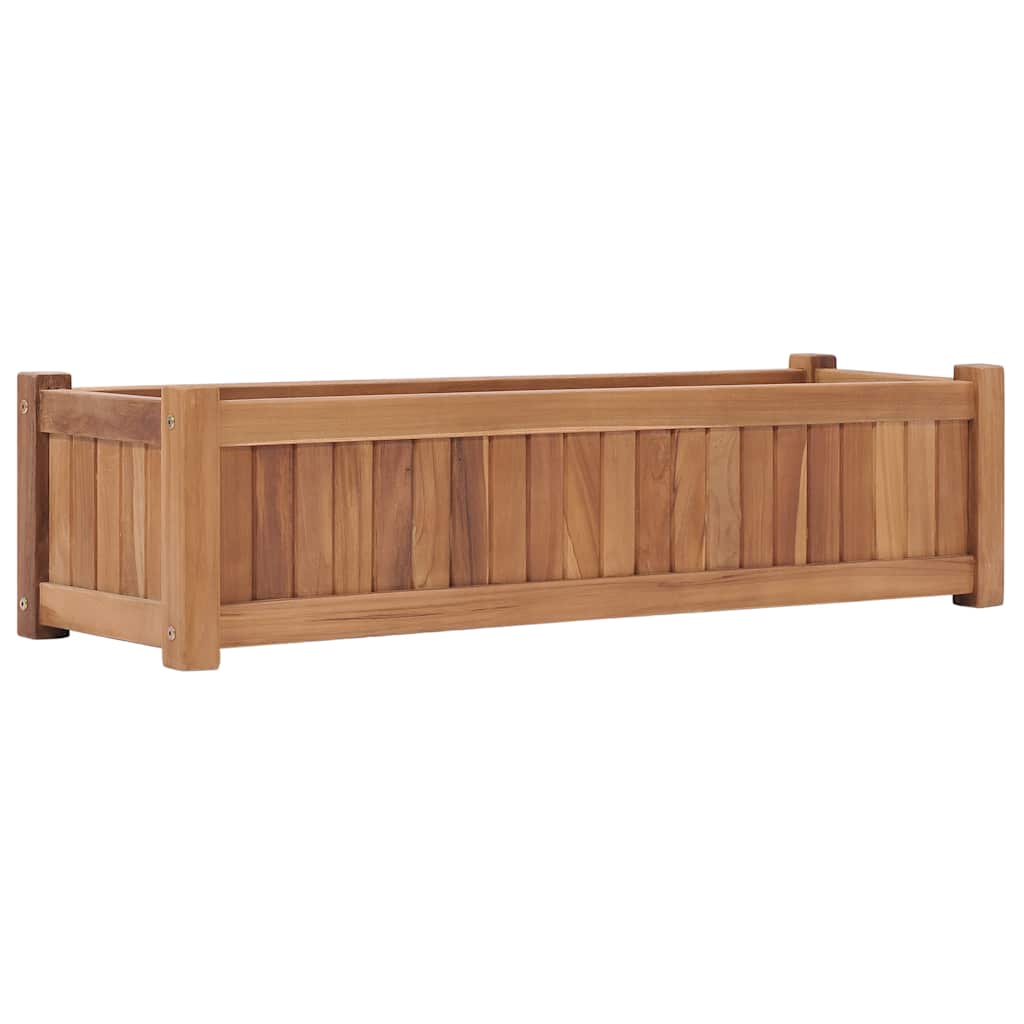 Jardinera vidaXL elevada teca maciza 100x30x25 cm