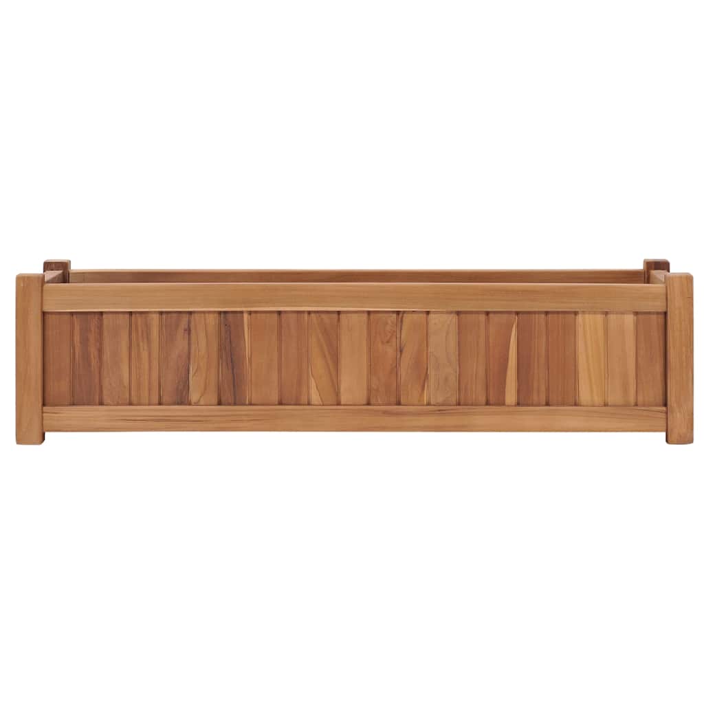 Jardinera vidaXL elevada teca maciza 100x30x25 cm
