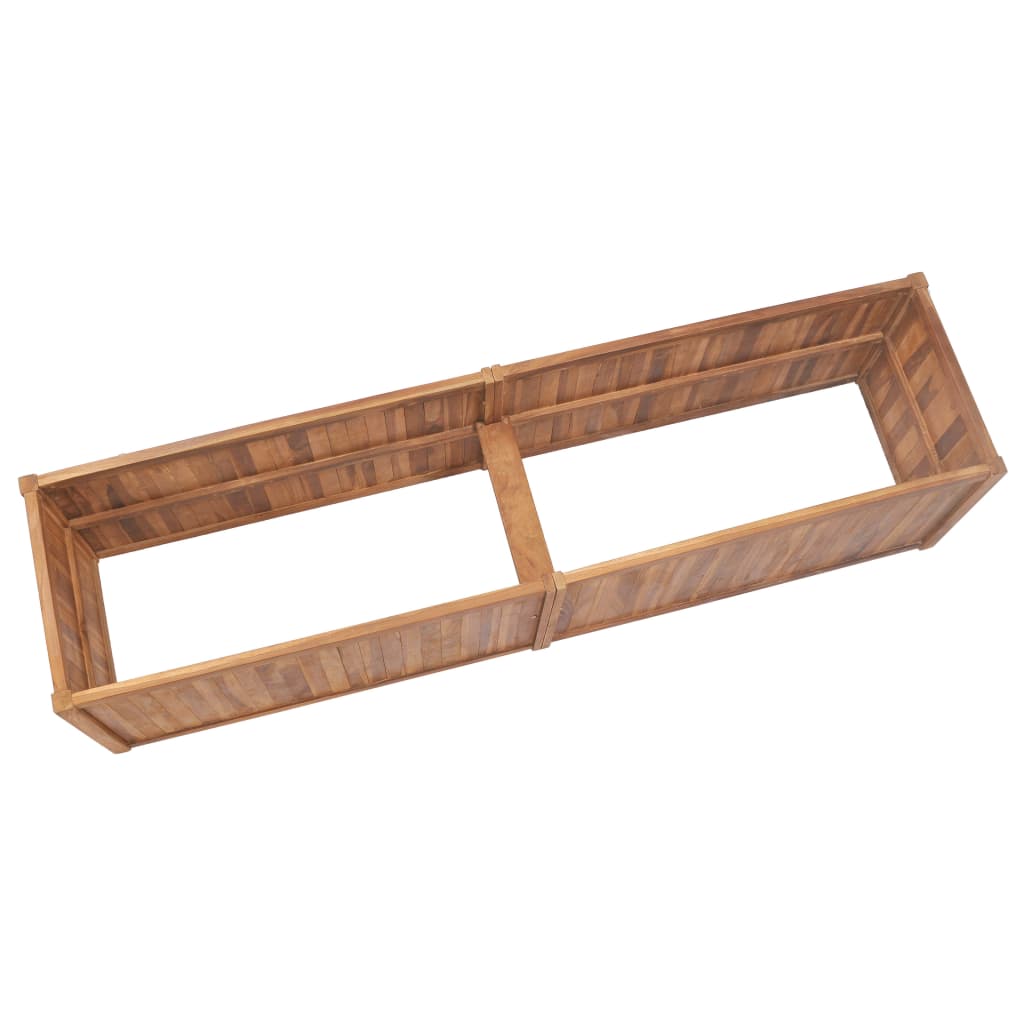 Vidaxl plantenbak verhoogd 200x50x50 cm massief teakhout