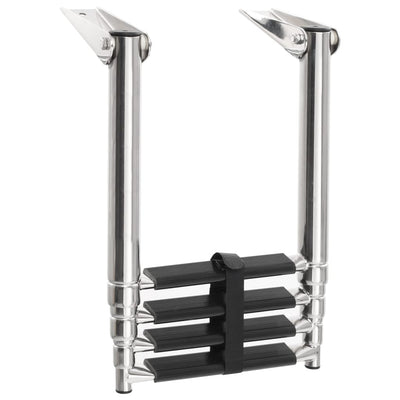 Vidaxl Board Ladder pieghevole con 4 sport in acciaio inossidabile