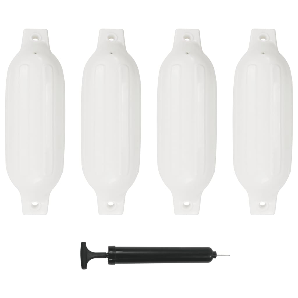 Vidaxl bootstootkussens 4 st 41x11,5 cm pvc wit