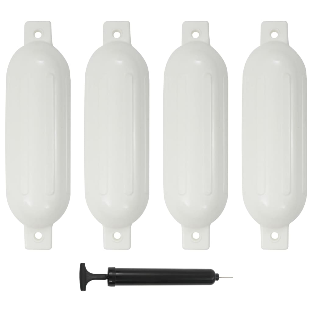 Vidaxl bootstootkussens 4 st 51x14 cm pvc wit