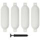 Vidaxl bootstootkussens 4 st 51x14 cm pvc wit