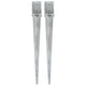 Vidaxl ground pins 2 st 10x10x91 cm galvanized steel silver colored