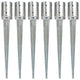 Pins de tierra Vidaxl 6 st 10x76 cm de acero galvanizado de plata de color