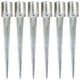 Pins de tierra Vidaxl 6 STS 12x91 cm de acero galvanizado de color plateado