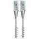Pins de tierra Vidaxl 2 pcs 7x7x56 cm de acero galvanizado de color plateado