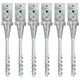 Vidaxl ground pins 6 st 8x8x57 cm galvanized steel silver colored
