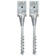 Vidaxl ground pins 2 st 9x9x56 cm galvanized steel silver colored