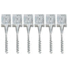 Pins de tierra Vidaxl 6 ST 14X14X58 CM ACERO GALVANIZADO Colorado